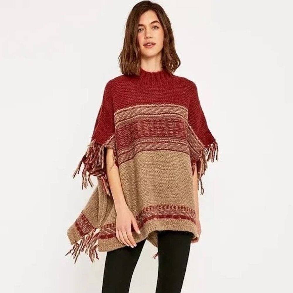 FreePeople | Labyrinth Poncho Pullover Sweater | M/L